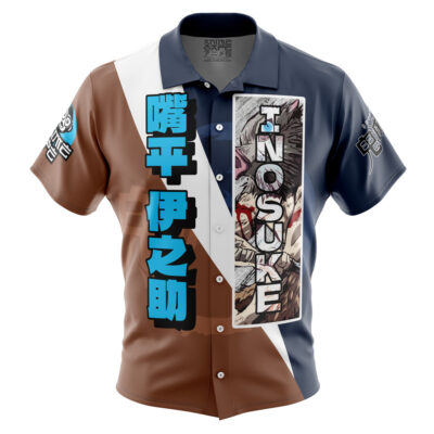 Hashibira Inosuke Demon Slayer Button Up Hawaiian Shirt