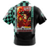 Kamado Tanjiro DS Short Sleeve Hawaiian Shirtt BACK Mockup - Demon Slayer Merch