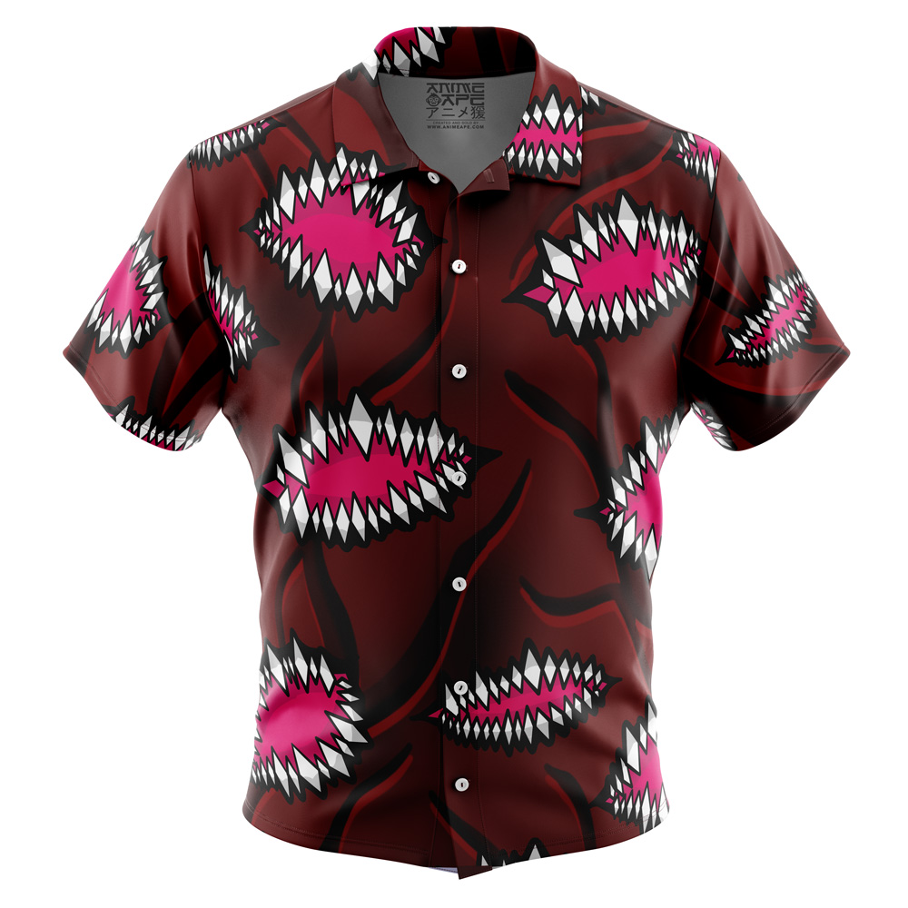 Kibitsuji Muzan Combat Form Pattern Demon Slayer Button Up Hawaiian Shirt
