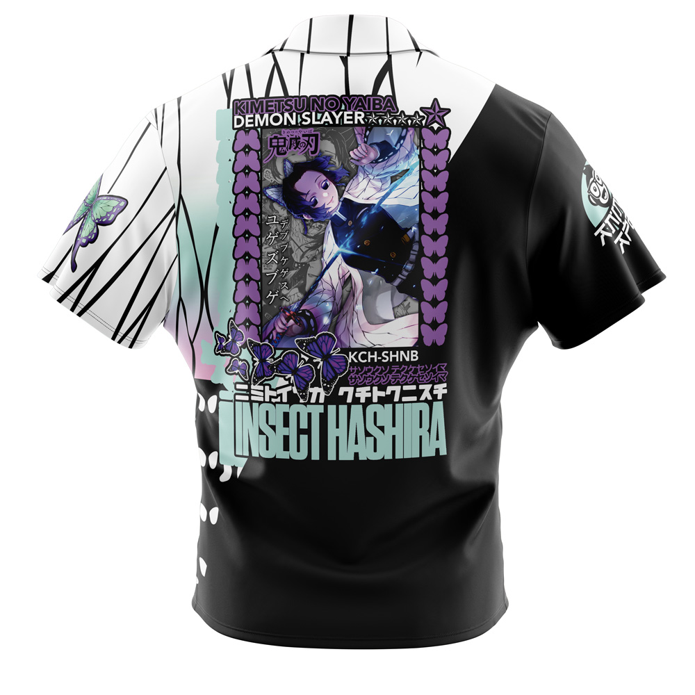 Kocho Shinobu Demon Slayer Button Up Hawaiian Shirt - Image 2