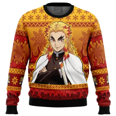Kyojuro Rengoku Demon Slayer Ugly Christmas Sweater