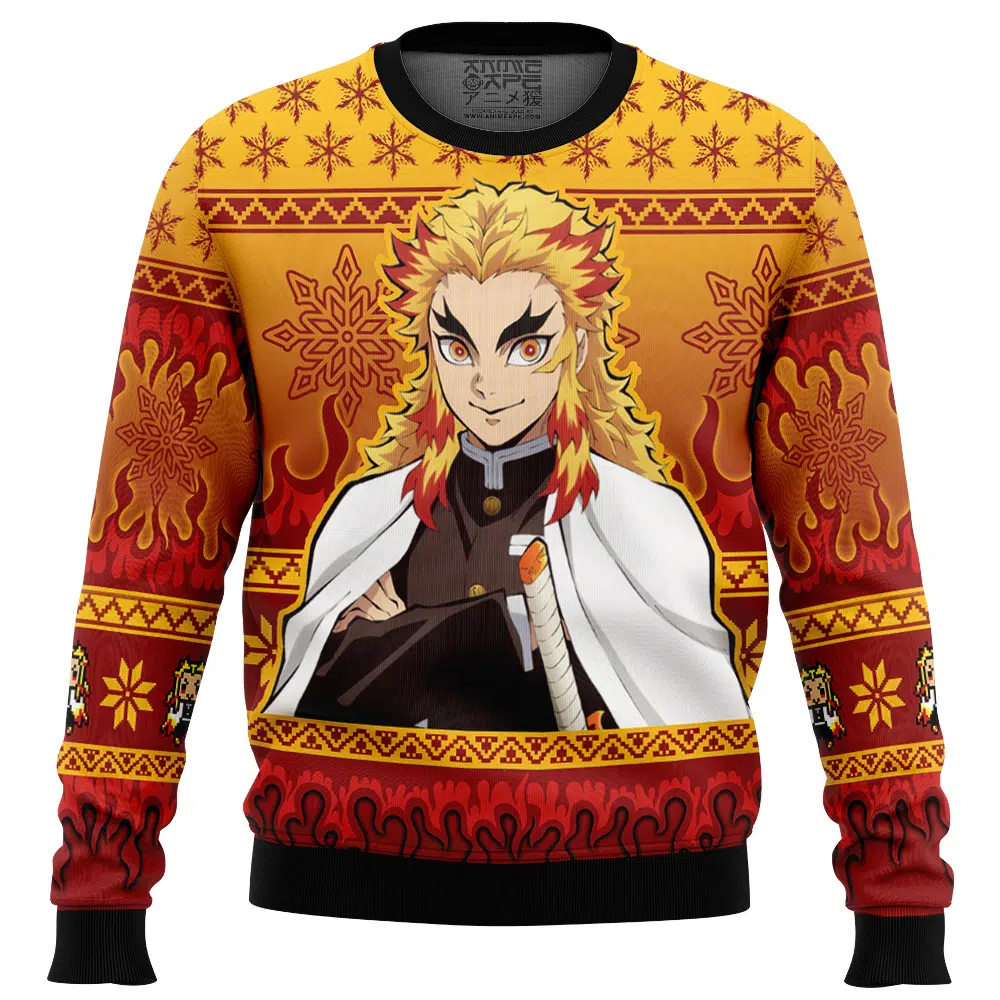 Kyojuro Rengoku Demon Slayer Ugly Christmas Sweater