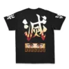 Kyojuro Rengoku Set Your Demon Slayer Streetwear T Shirt BACK - Demon Slayer Merch