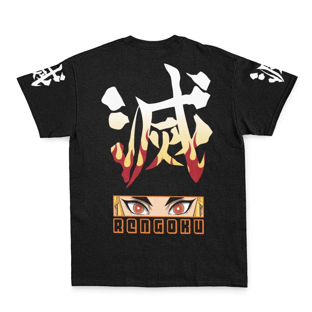 Kyojuro Rengoku Set Your Demon Slayer Streetwear T-Shirt - Image 3