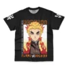 Kyojuro Rengoku Set Your Demon Slayer Streetwear T Shirt FRONT WRINKLY - Demon Slayer Merch