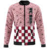 Nezuko Kamado Demon Slayer Bomber Jacket FRONT Mockup - Demon Slayer Merch