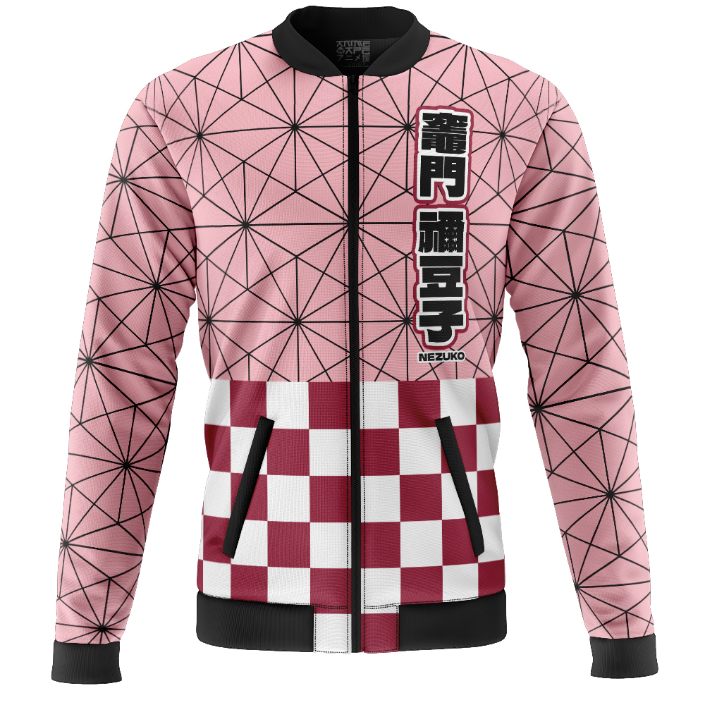 Nezuko Kamado Demon Slayer Casual Bomber Jacket - Image 2