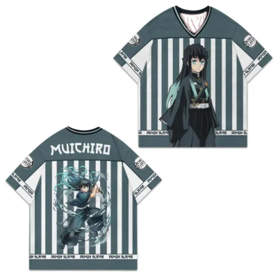 Demon Slayer Muichiro 3D Football Jersey