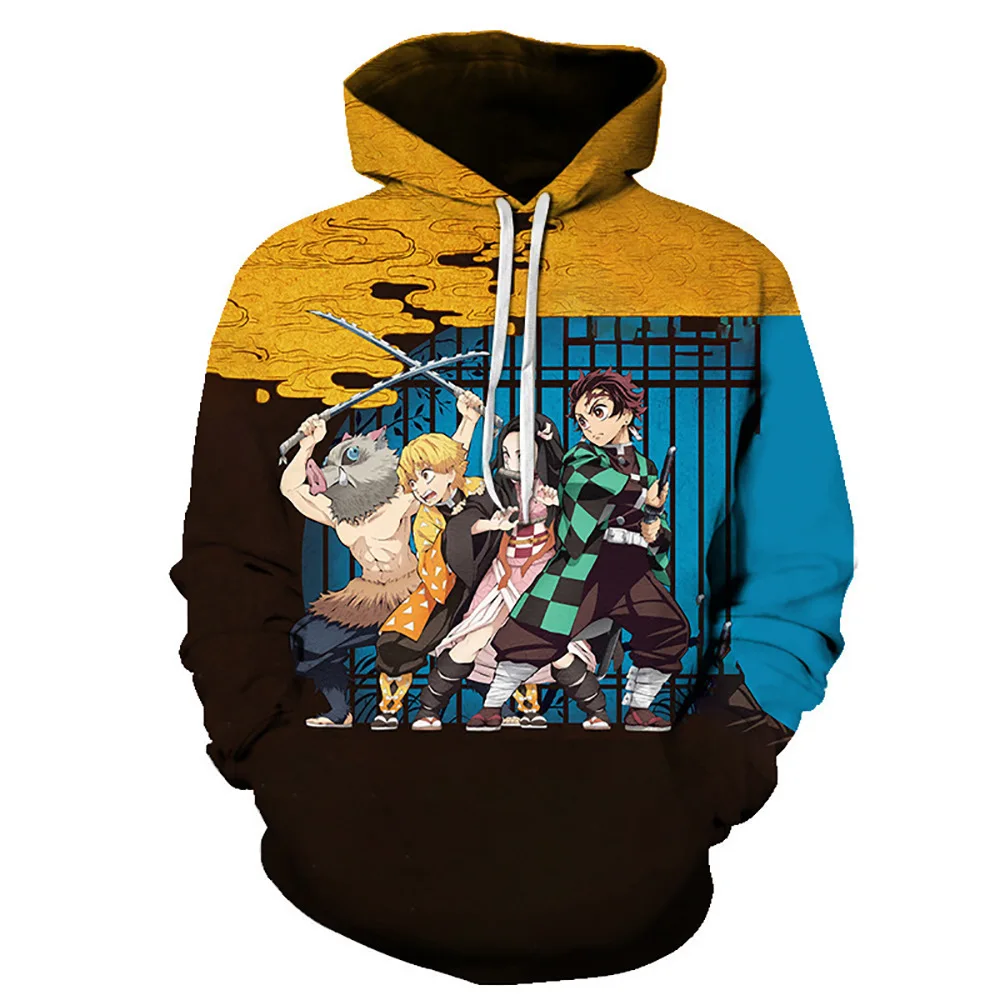Demon Slayer Four Characters 3D Print Hoodie