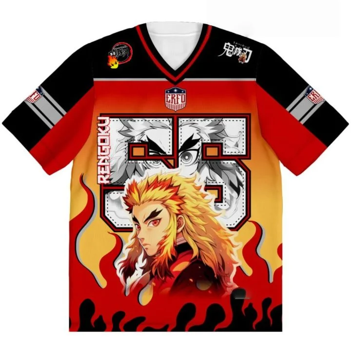 Demon Slayer Rengoku Fans Must Have Football Jersey