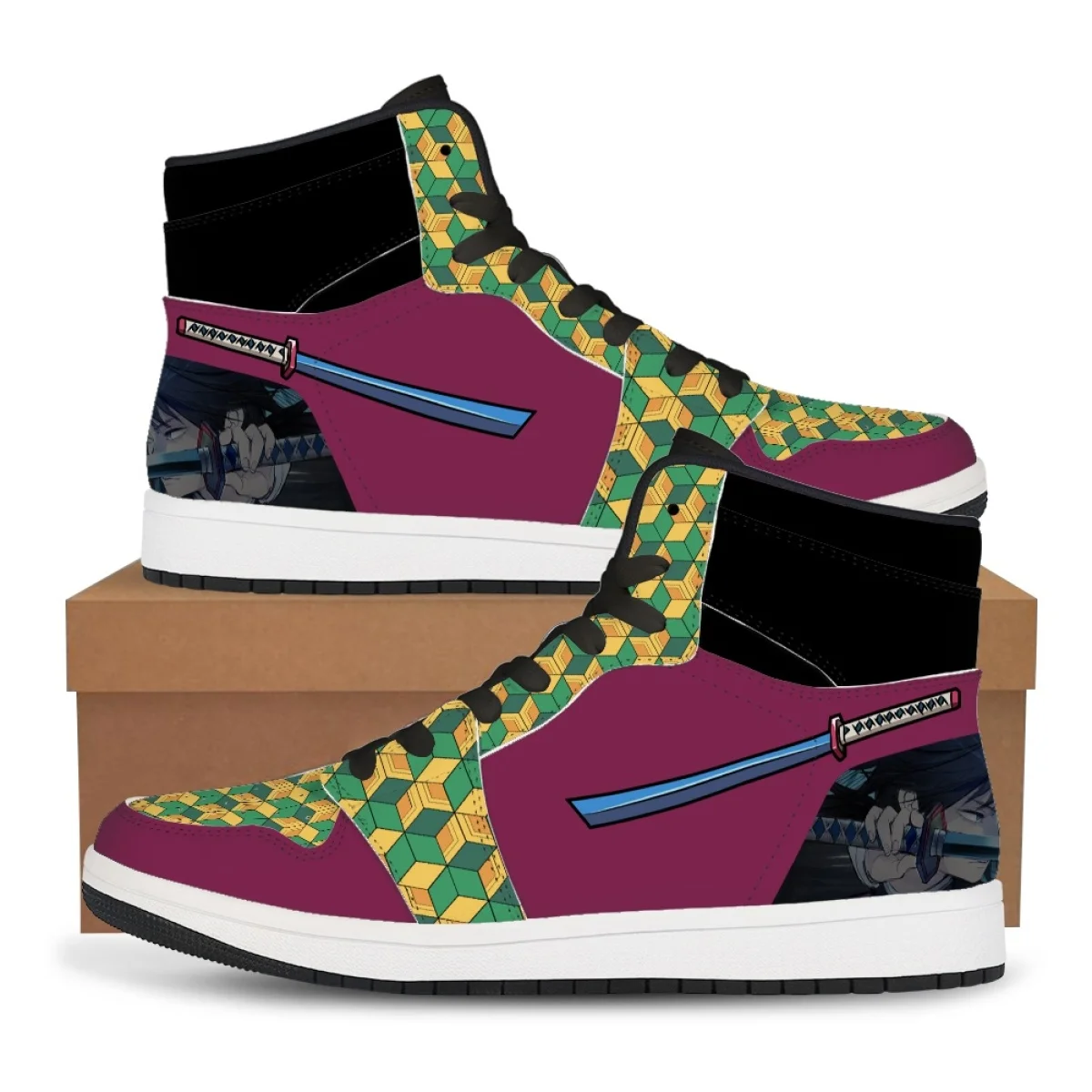 Kimetsu No Yaiba Giyuu Symbol Air Jordan Shoes