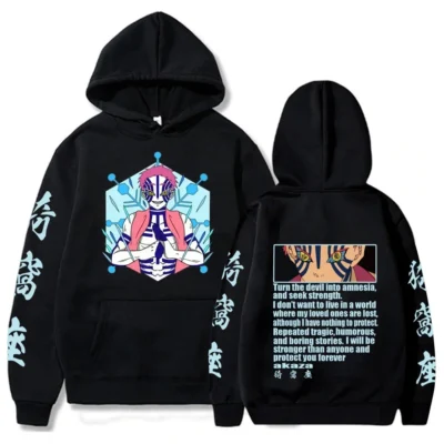 Demon Slayer Akaza Upper Moon Three Design Hoodie