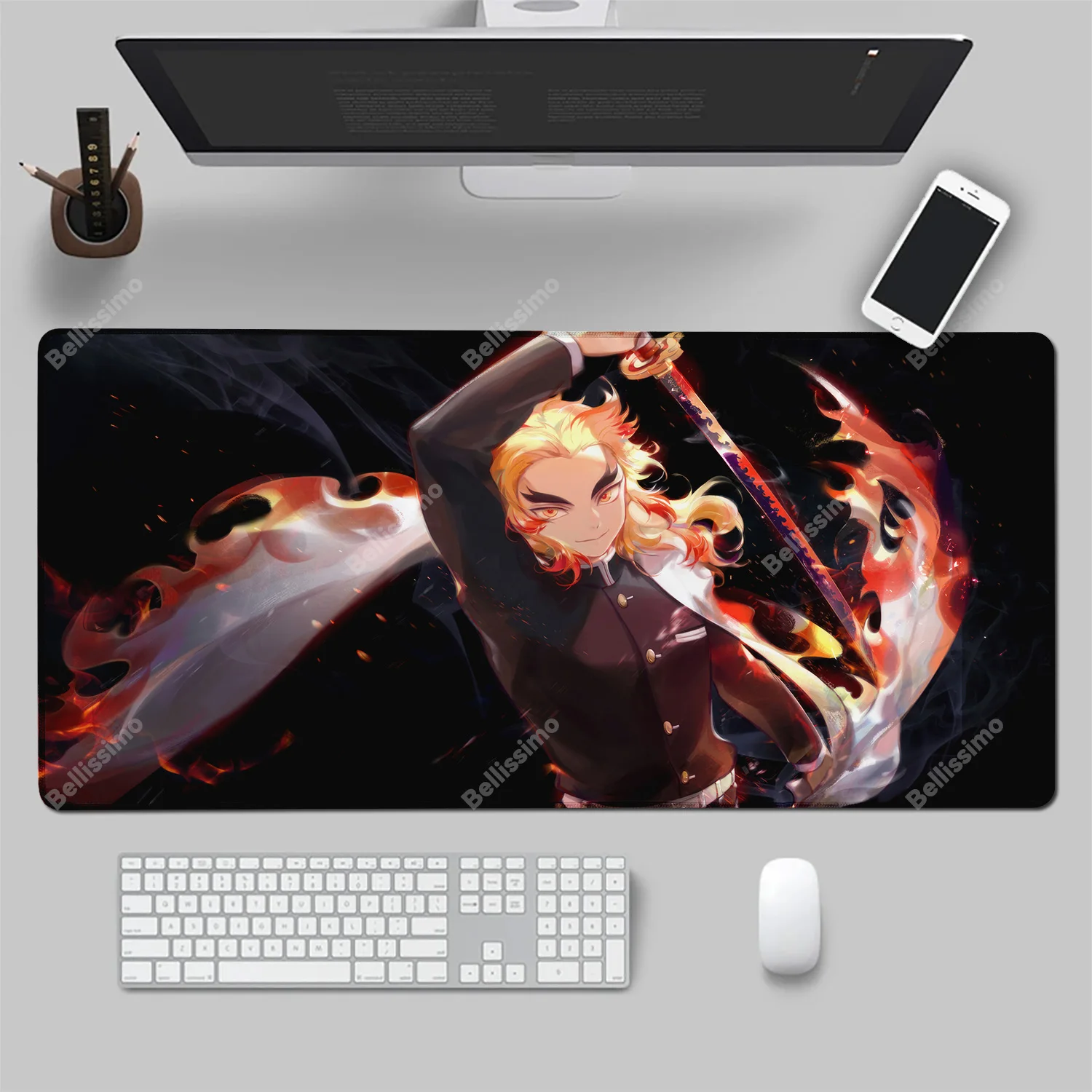 Demon Slayer Kyojuro Rengoku Mouse Pad