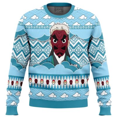 Sakonji Urokodaki Demon Slayer Ugly Christmas Sweater