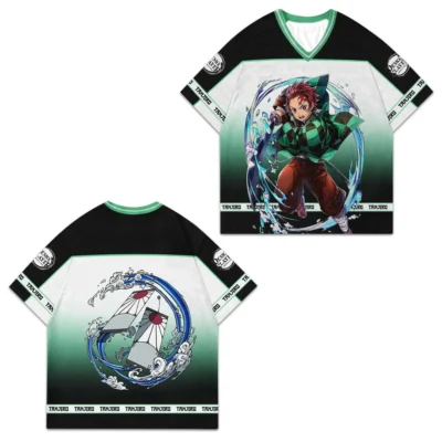 Demon Slayer Tanjiro Kamado 3D Football Jersey