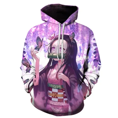 Demon Slayer Beautiful Nezuko 3D Print Hoodie