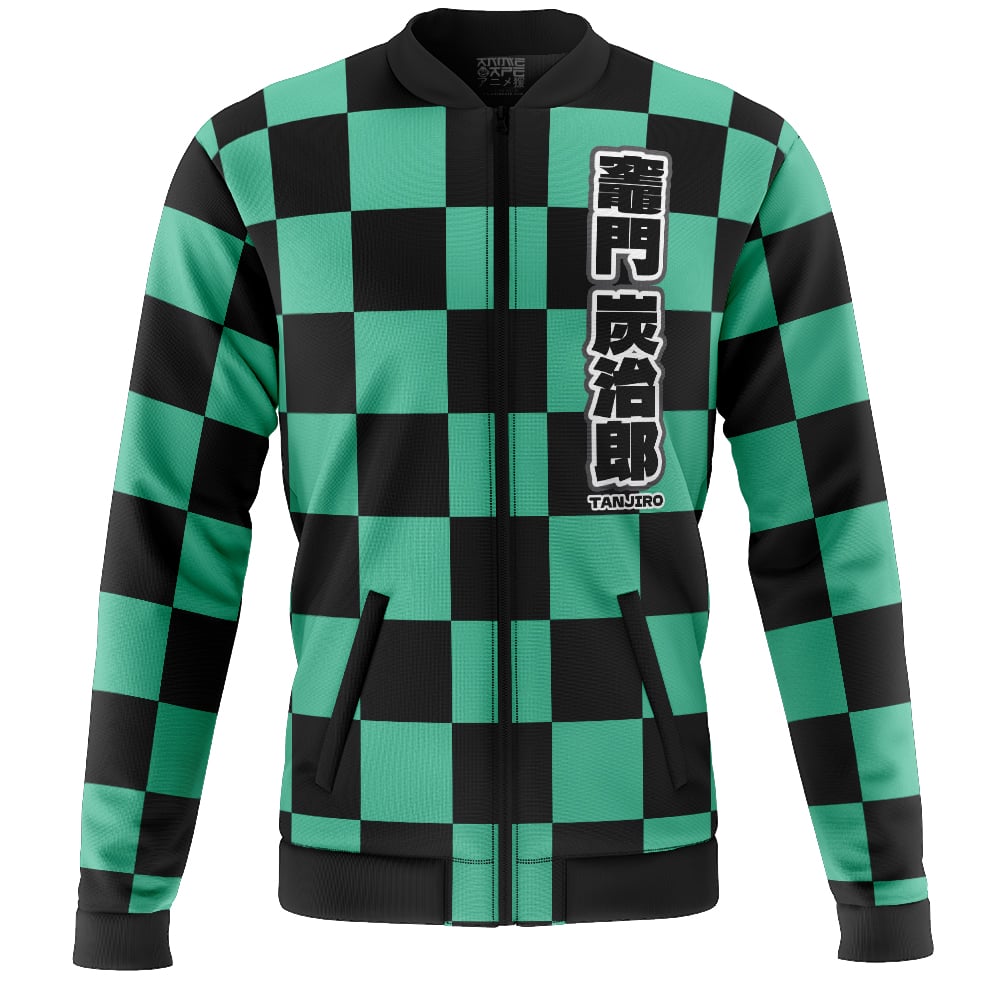 Tanjiro Kamado Demon Slayer Casual Bomber Jacket - Image 2