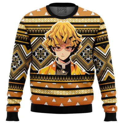 Zenitsu Agatsuma Demon Slayer Ugly Christmas Sweater