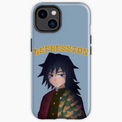 Demon Slayer Scribble The Depression Guy Iphone Case