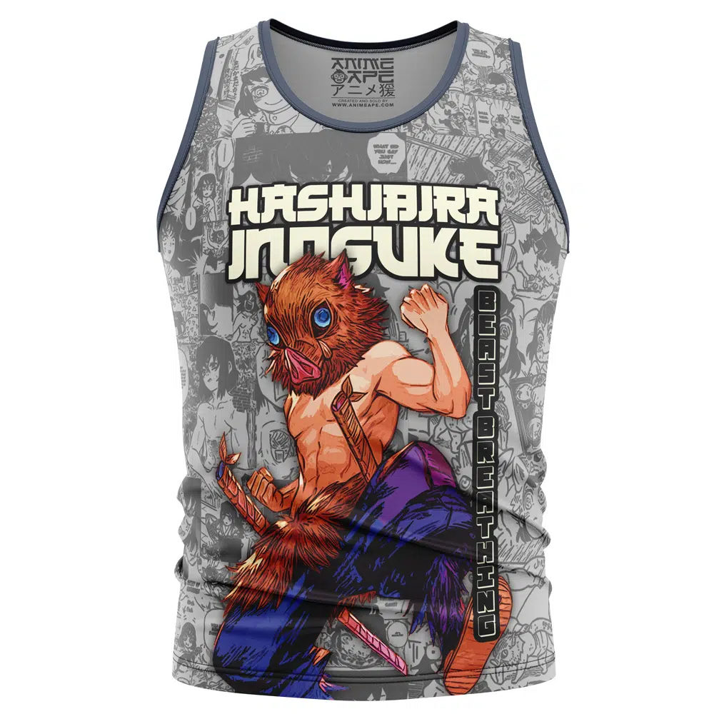 Hashibira Inosuke Manga Collage Demon Slayer Streetwear Tank Top