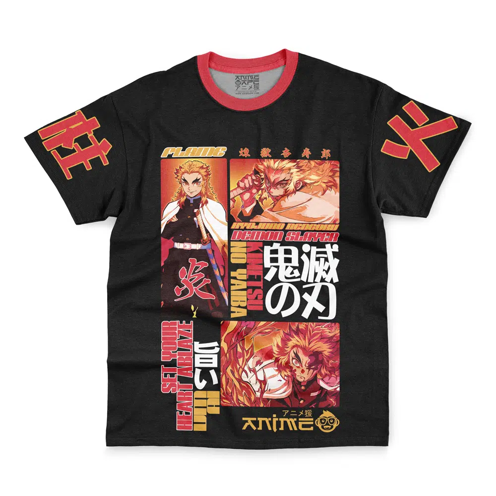 Kyojuro Rengoku V3 Demon Slayer Streetwear T-Shirt - Image 2