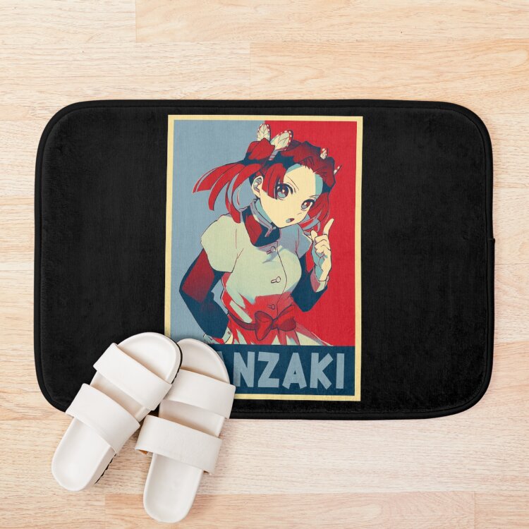 Kanzaki Girl Beauty Demon Movie Slayer Kimetsu Anime Bath Mat - Image 3