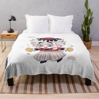 The Demon Cute Douma Sticker Throw Blanket