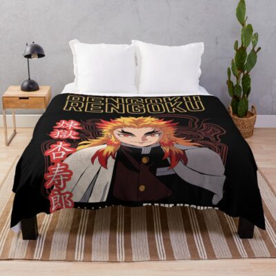Demon Slayer Flames Slayer Throw Blanket