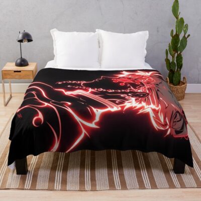 Neon Sound Demon Slayer Throw Blanket