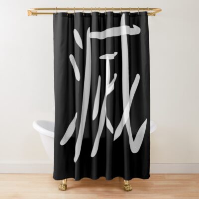 Demon Slayer Core Kanji Fan Art Shower Curtain