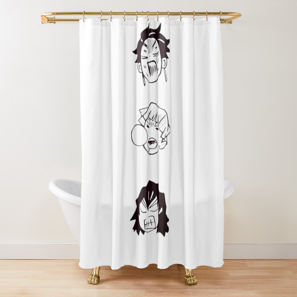 Demon Slayer Heads Shower Curtain