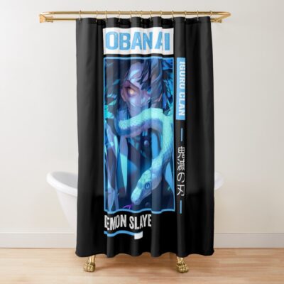 Obanai Iguro Demon Slayer Shower Curtain