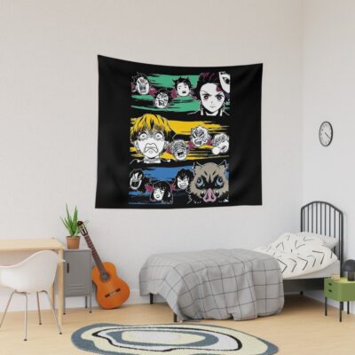Demon Slayer Team Of Hunting Tapestry